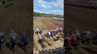 450 moto 2 start from Unadilla after the 2nd lap Sexton was up 12 seconds 👍 [upl. by Adiarf511]