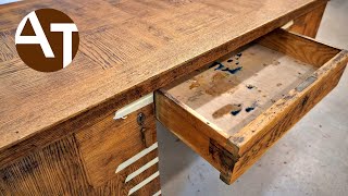 BEAUTIFUL restoration of an UGLY desk [upl. by Farr]