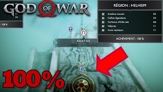 GOD OF WAR Tous les objets  Région Helheim 100 Achèvement  Collectibles [upl. by Doy217]