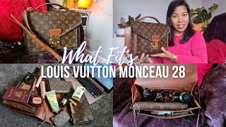 LOUIS VUITTON MONCEAU WHAT FITS amp REVIEW PINAYsaUK [upl. by Yuzik208]