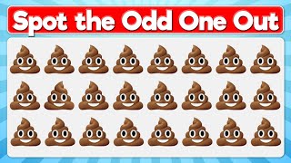 Spot the Odd One Out Emojis 100 Emoji Puzzles [upl. by Bate]