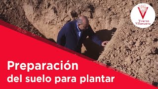 La preparación del suelo para plantar vid Viveros Villanueva [upl. by Eesyak954]