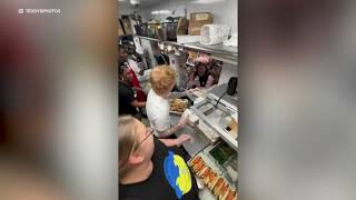 Ed Sheeran serves up hot dogs at the Weiners Circle before Chicago show [upl. by Burns]