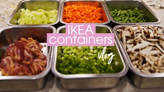 Meal prepping with IKEA 365 containers make ahead breakfast organizing jar supplements v30 [upl. by Ajak]