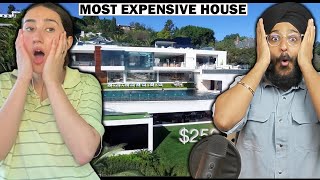 Indians REACT to Most Expensive House in the US  924 Bel Air Rd California [upl. by Anitnegra]