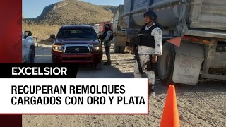 Recuperan en Durango remolques robados en Zacatecas con oro y plata [upl. by Hammad]