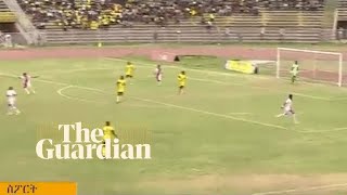 Goalkeeper throws ball into own net in Ethiopian Premier League [upl. by Anita646]