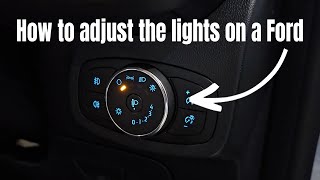 How to adjust the lights on a Ford Fiesta [upl. by Goldsworthy]