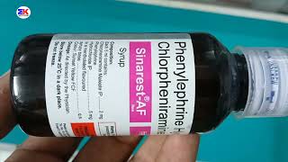 Sinarest Af Suspension  Chlorpheniramine Maleate and Phenylephrine Sodium Menthol Syrups  Sinarest [upl. by Isac883]