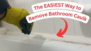 How to Easily Remove Bathroom Caulk  Recaulk Shower and Bathroom Tub [upl. by Weingartner]