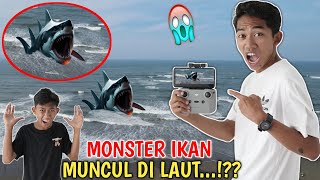 IKAN MONSTER TERTANGKAP DRONE MUNCUL DILAUT ARIK SAPUTRA PANIK😱  Mikael TubeHD [upl. by Ennaylil]