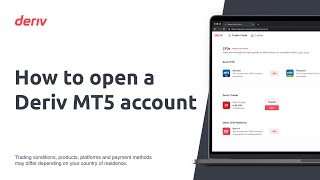 How to open a Deriv MT5 account [upl. by Okimat]