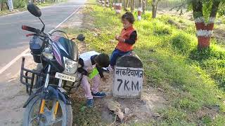 narkatiaganj 7 Km Subhadra 17 Km from this pillar [upl. by Wilt]