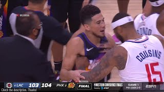 DeMarcus Cousins is so mad about Deandre Ayton game winning dunk he shoves Devin Booker 👀 [upl. by Mikeb475]