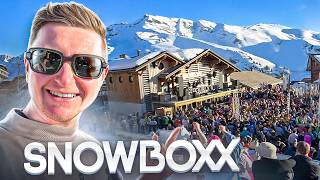 INSANE MUSIC FESTIVAL in the ALPS Skiing at SNOWBOXX ⛷️ [upl. by Enelrak]