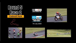 Bemsee Cadwell Park Race 6 Sunday BMCRC Formula 400 amp BMCRC Rookie Minitwins 7th July 2024 [upl. by Ahto]