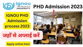 IGNOU PHD Admission 2023  IGNOU PHD Admission 2023 online process [upl. by Aliber]