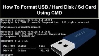 How To Format USBSD CardHard Disk Using CMD  Best Method Ever [upl. by Ariad277]