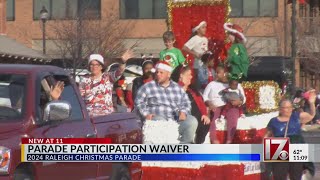 New participation waiver for 2024 Raleigh Christmas Parade [upl. by Ynneg]