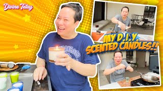 PANG BAWAS GASTOS DIN TO MY DIY SCENTED CANDLES  DIVINE TETAY [upl. by Assirrec204]