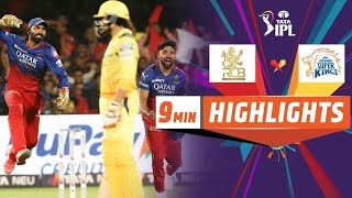 Rivalry Rekindled CSK vs RCB IPL 68th Match Highlights [upl. by Swec]