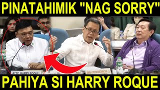 PAHIYA SI HARRY ROQUE quotYOURE NOT FOLLOWING THE RULES ROQUEquot ROQUE NAG APOLOGY SA SENADO [upl. by Ralli]