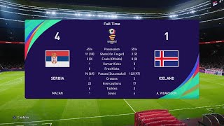 eFootball Serbia vs Iceland european qualifiers season 20245 71 [upl. by Delmor751]