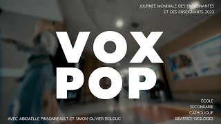 Vox pop à lÉcole secondaire catholique BéatriceDesloges [upl. by Leisha]