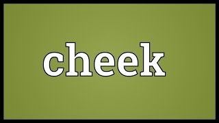 Cheek Meaning [upl. by Clarinda]