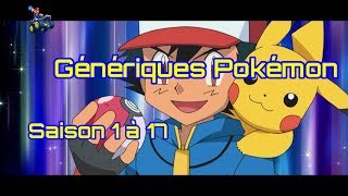 Génériques Pokémon  Saison 1 à 17 Vidéo HD  Paroles [upl. by Bencion]