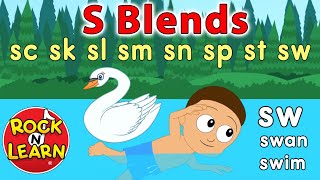 Beginning Consonant Blends with S  Learn to Read sc sk sl sm sn sp st sw  Rock N Learn [upl. by Nur]