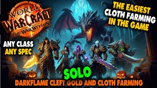 The Easiest Cloth Farm in the Game  Solo Darkflame Cleft Gold and Cloth Farming for Any Class [upl. by Aydidey]