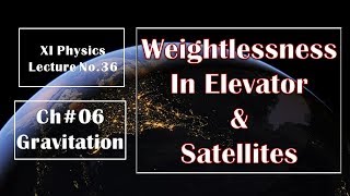 XI Lecture No36 Weightlessness in Elevator amp Satellite Talhas Physics Academy [upl. by Ibob]