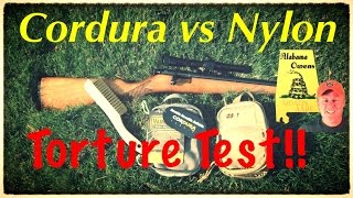 Cordura vs Nylon Torture Test  Friction Firearms amp Fireworks [upl. by Wira616]