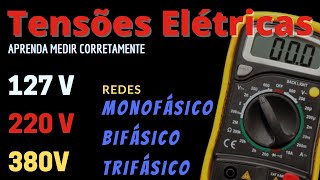 Tensão Elétrica 127V  220V  380V Monofásico  Bifásico  Trifásico [upl. by Orpah872]