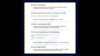 SQL Interview Questions and Answers shorts [upl. by Ettenoitna688]