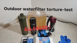 Outdoor water filters 3  presenting results of torture test [upl. by Zeidman]