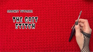 Crochet Along 2023 Square 3 The Grit Stitch Tutorial [upl. by Ecal]