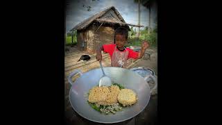 little chef fried noodle recipe from rural hometown [upl. by Kennard]