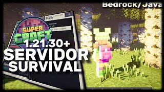 SERVIDOR SURVIVAL para MINECRAFT PE 12130  Servidores Para Minecraft Bedrock 121 [upl. by Minne]