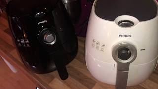 Philips HD922020 Airfryer 1425 Watt ohne Öl schwarz  weiß unboxing und Anleitung [upl. by Prinz]