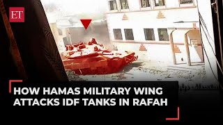 How Hamas military wing attacks IDF tanks in Rafah watch  Gaza War [upl. by Valle269]