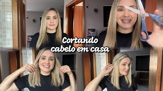 Cortando cabelo sozinha em casa ✂️💇🏼‍♀️ [upl. by Oilegor]