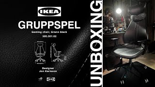 Ikea Gruppspel Gaming chair  Grann black  UNBOXING [upl. by Petrina]