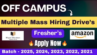 MNC hiring freshers 2024  2025 batch hiring off campus  2023 batch hiring off campus  hire me plz [upl. by Ybbor]