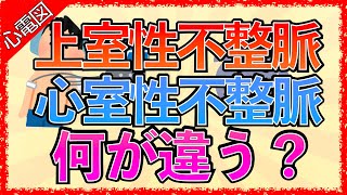 イラストで学ぶ医学！「上室性不整脈と心室性不整脈の違いとは？」QRS幅の広い狭いとは正常な心電図の読み方上室と心室の見分け方 [upl. by Reeve]