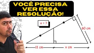 PARECE FÁCIL MAS NÃO É NÃOMATEMÁTICAGEOMETRIA PLANASEMELHANÇATEOREMA DE PITÁGORAS [upl. by Boonie]