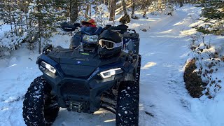 Polaris Sportsman 850 Ultimate Trail GoPro snow ride [upl. by Onairam584]