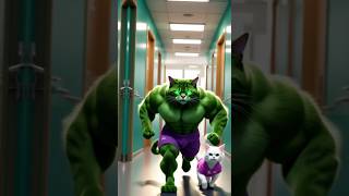 A hulk 🧟‍♂️ kitten 🐱A heroics scene cat funny kitten shorts [upl. by Karena]