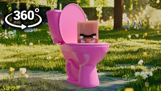 360° VR A Minecraft Movie  Skibidi Toilet Minecraft Villager [upl. by Aehsila]